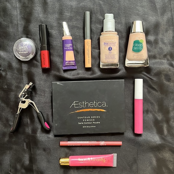 Aesthetica Smashbox Ulta Covergirl Olay VS Lips Foundation Powder Makeup Bundle